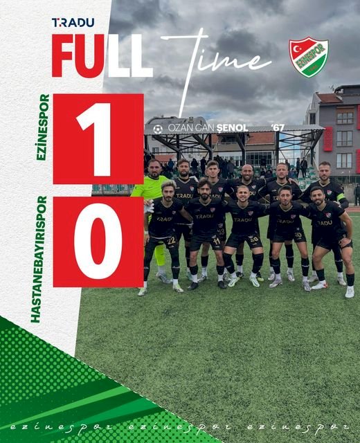 Ezinespor, 3 puanı tek gol ile aldı